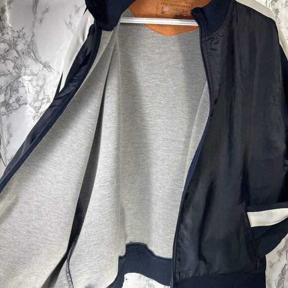 BUM Equipment Vintage Jacket Mens Extra Large Blue Varsity Bomber Track 90s - Picture 4 of 8